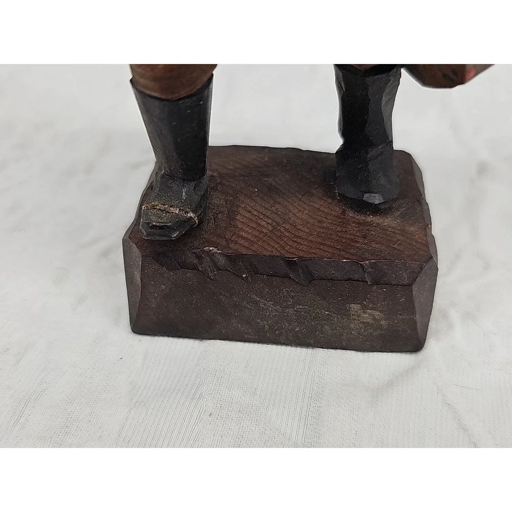 Set Of 4 Black Forest Items 2 Bears,  Figure And Sewing Item Holder Rare Vintage